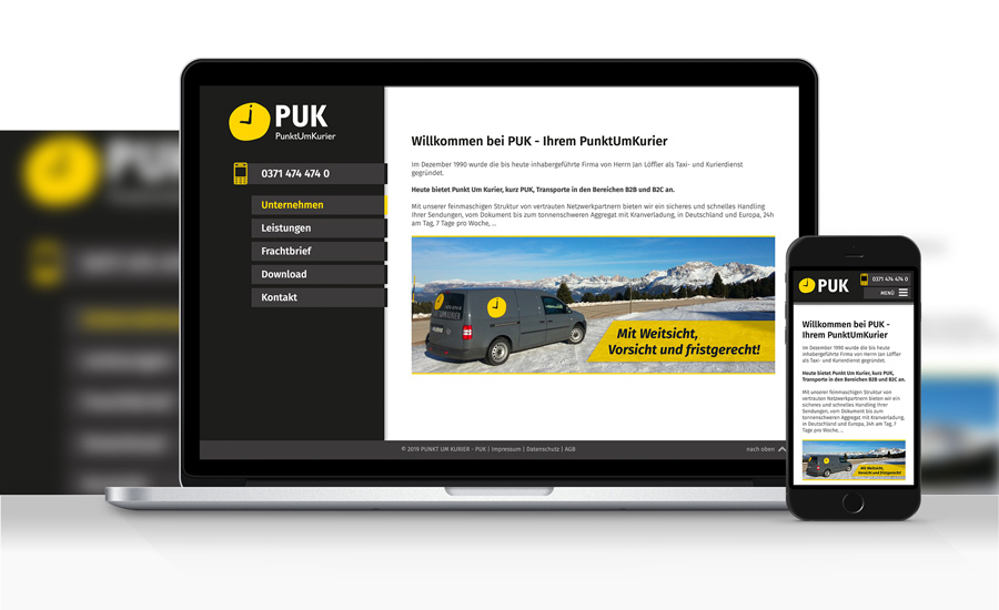 Webdesign Chemnitz PunktUmKurier Joomla